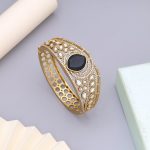 Black Color American Diamond Bracelet Crafted For Bold Statement Styling