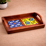HOB Wooden Ceramic 2 Tile Fitted Tray