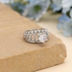 Silver Color American Diamond Ring Crafted For Classic Everyday Luxury Styling