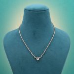 White Color Stainless Steel Anti Tarnish Necklace Offering Clean Minimal Contemporary Design