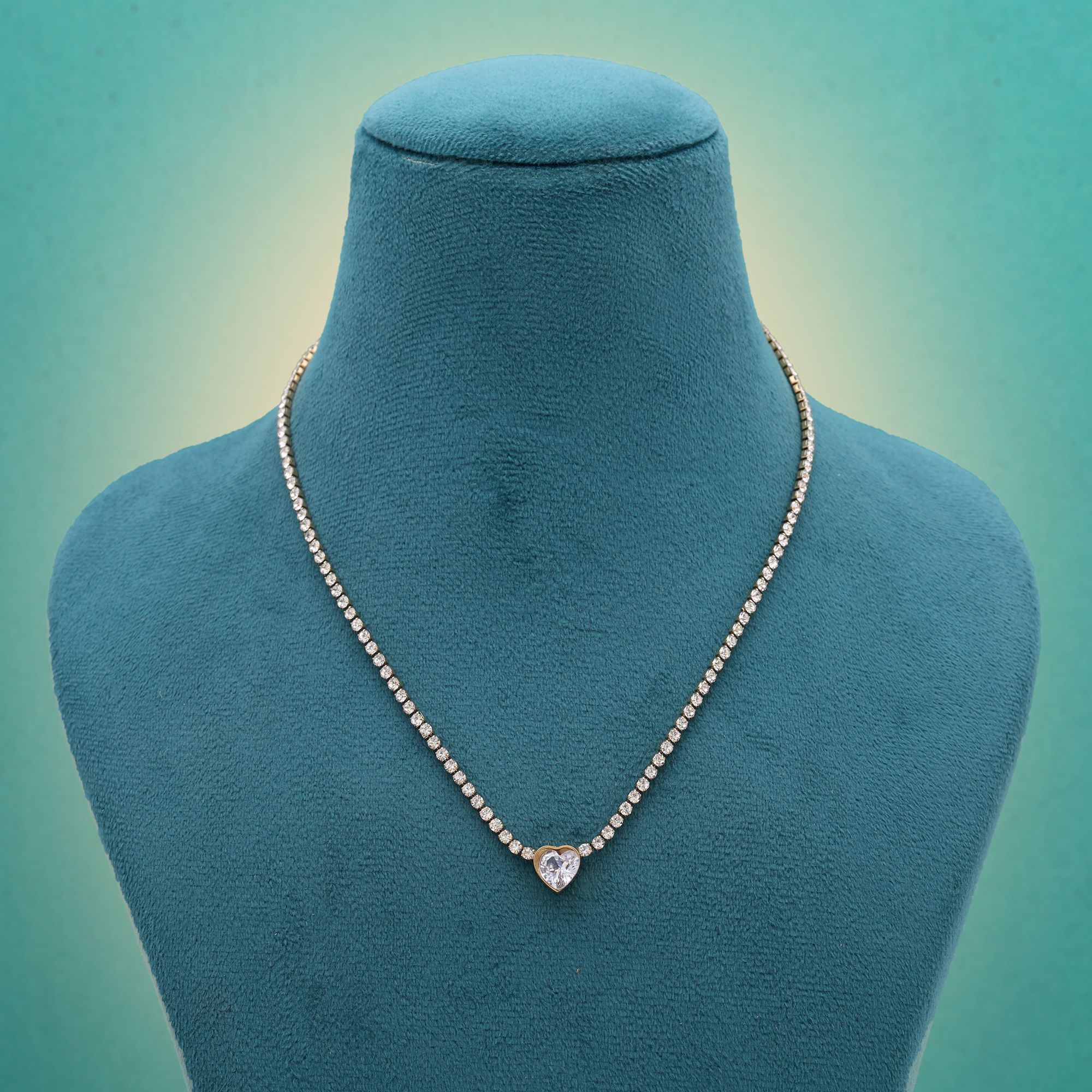 HOB White Color Stainless Steel Anti Tarnish Necklace White Color Stainless Steel Anti Tarnish Necklace Offering Clean Minimal Contemporary Design - Image 1