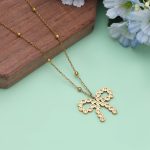 Gold Color Stainless Steel Anti Tarnish Necklace With Refined Shine For Long Term Wear - Image 2