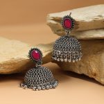 Gorgeous Rani Color Oxidised Earrings Designed For Festivals, Weddings, And Womenu2019S Bridal Fashion Jewelry - Rani - Image 2