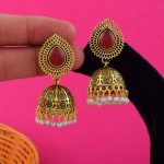 Beautiful Red Color Oxidised Earrings Perfect For Traditional Fashion Jewelry And Ethnic Occasions - red - Image 2