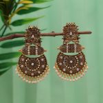 Gorgeous Gold Color Oxidised Earrings Perfect For Brides, Festivals, And Cultural Jewelry Collections - Gold