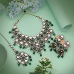 Elegant Maroon Color Kundan Necklace Set Crafted For Premium Traditional Fashion Lovers - Image 4