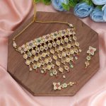 Multi Color Choker Rajputi Jewellery Rani Haar Featuring Vibrant Traditional Meenakari Work - Image 3