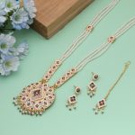 Multi Color Rajputi Jewellery Rani Haar Crafted For Elegant Traditional Fashion Lovers - Image 3