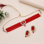 Red Color Choker Rajputi Jewellery Rani Haar With Traditional Royal Design - Image 3