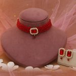 Red Color Choker Rajputi Jewellery Rani Haar With Traditional Royal Design