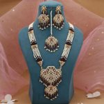 Maroon Color Rajputi Jewellery Rani Haar With Rich Cultural Finish