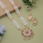 Rani Color Rajputi Jewellery Rani Haar With Luxurious Bridal Finish - Image 3