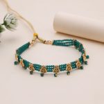 Green Color Choker Rajputi Jewellery Rani Haar With Royal Finish - Image 3