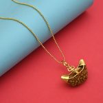 Gold Color Rudraksha Mala Chain Necklace Featuring Lord Shiva’S Trishul Charm - Image 2