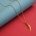 Classic Gold Color Religious Rudraksha Mala Chain Necklace For Daily Wear