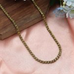 Gold Color Fashion Chain Necklace (Mala) (FNTRDN131GLD)