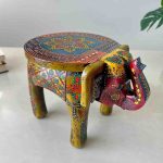 HOB Wooden Elephant Stool (8 x 10 x 8 Inch) - Image 2