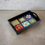 HOB Wooden 6 tile fitted Tray (12 x 8 Inch)